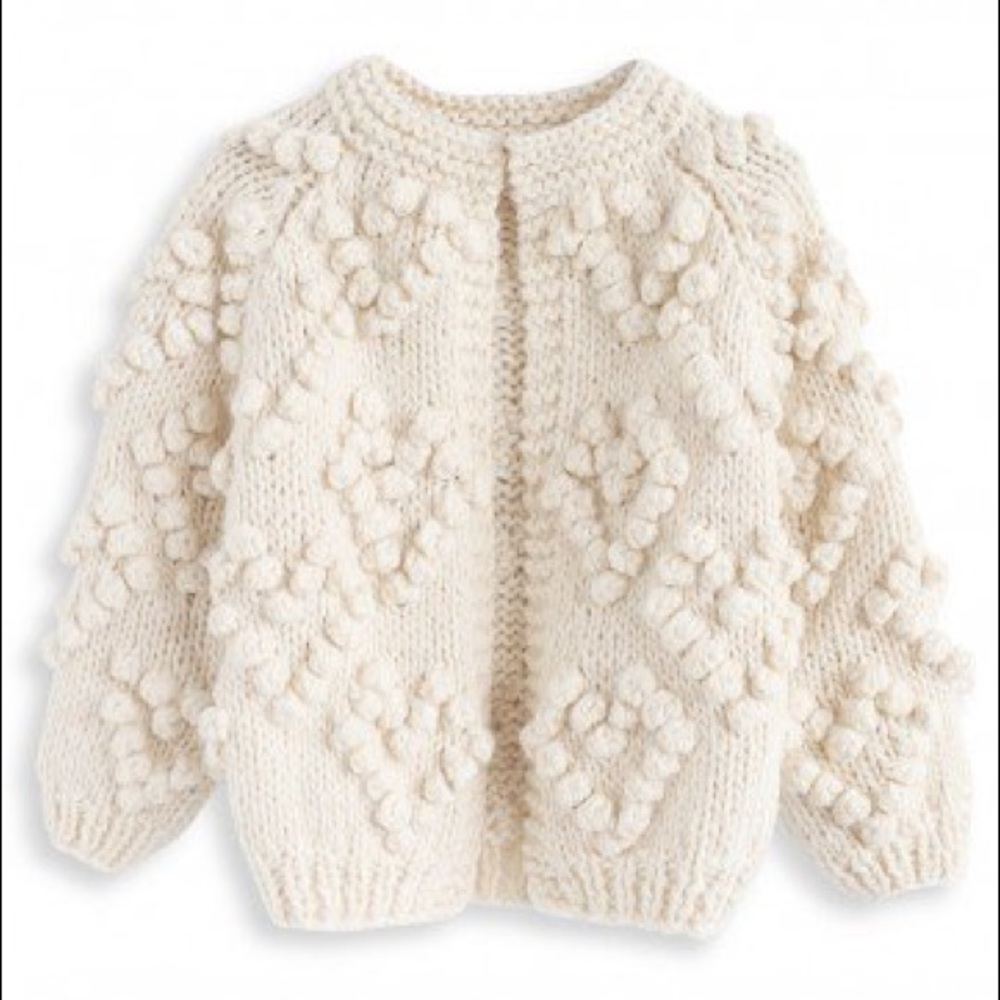 Nwot Knit Your Love Cardigan - Ivory Small